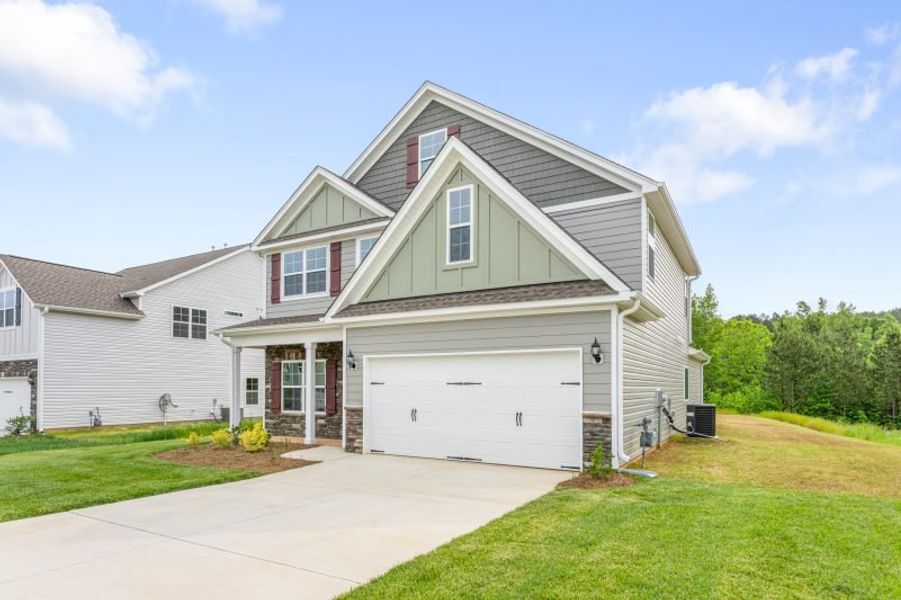 Representative exterior photo of a completed home built from the Jamestown by Keystone Homes NC in Royal Pines, Trinity, NC (Image 35). Representative exterior photo of a completed home built from the Jamestown by Keystone Homes NC in Royal Pines, Trinity, NC (Image 35).