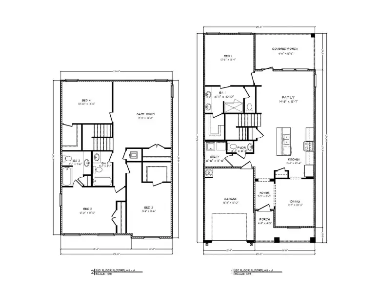 2D floor plan layout for the Alabaster by D.R. Horton in Crest Bay Cottages, Miramar Beach, FL (Image 4). 2D floor plan layout for the Alabaster by D.R. Horton in Crest Bay Cottages, Miramar Beach, FL (Image 4).