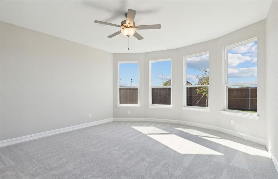 Elegant owner's suite with Bay window *real home pictured