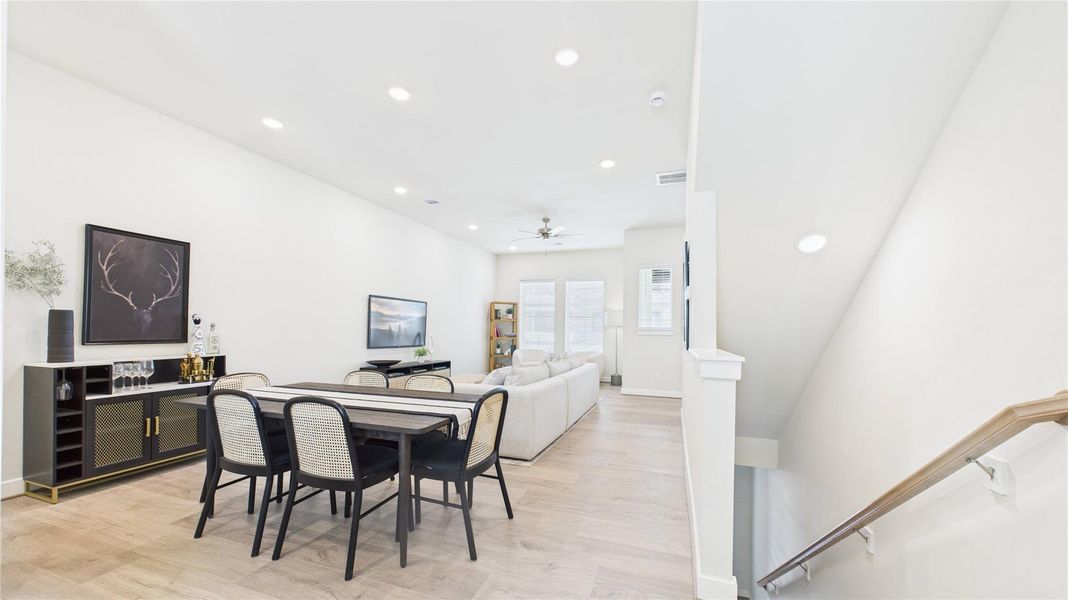 Furnished interior view inside a new home in White Oak Station, Houston (Image 12). Furnished interior view inside a new home in White Oak Station, Houston (Image 12).