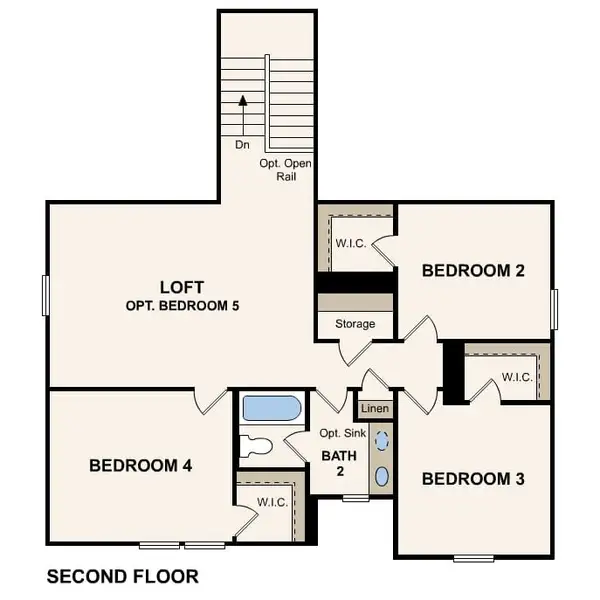 2D floor plan layout of this home in Hiddenbrooke, Seguin, TX (Image 3).
