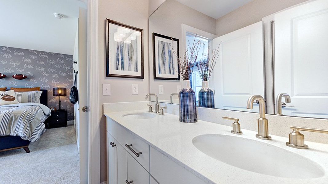 Furnished interior view inside a new home in Radford Glen, Wake Forest (Image 16). Furnished interior view inside a new home in Radford Glen, Wake Forest (Image 16).