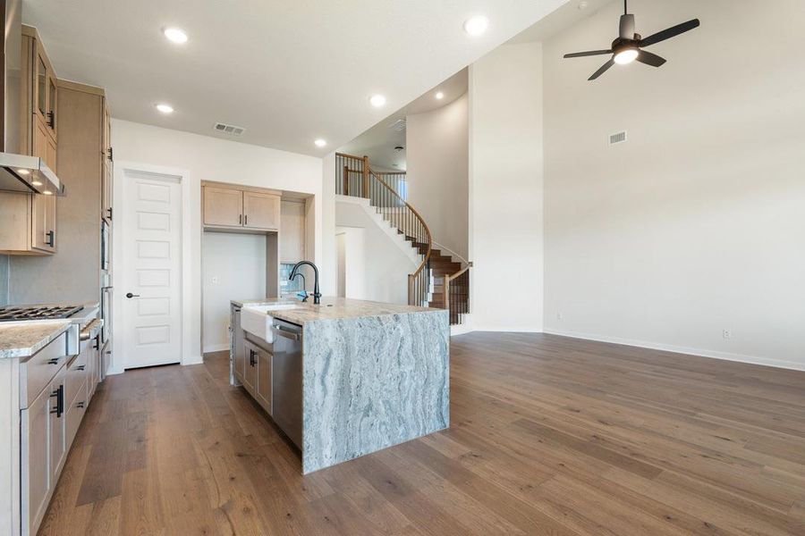 Furnished interior view inside a new home in Park Collection at Heritage, Dripping Springs (Image 13). Furnished interior view inside a new home in Park Collection at Heritage, Dripping Springs (Image 13).