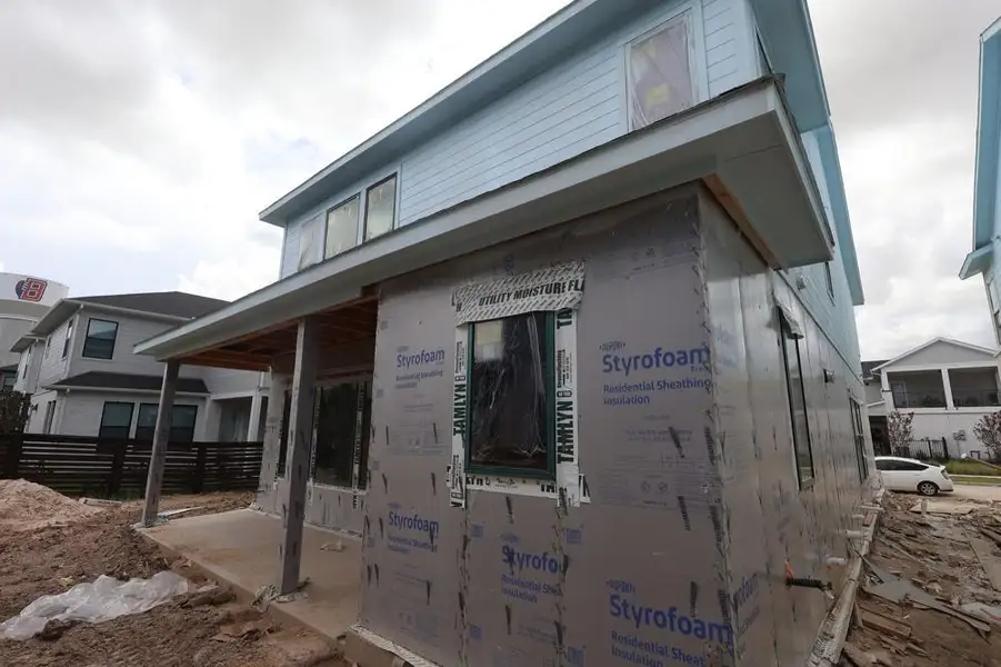 In-progress construction of a new home in Easthaven at Bridgeland Central - Vision Collection, Cypress, TX (Image 8).