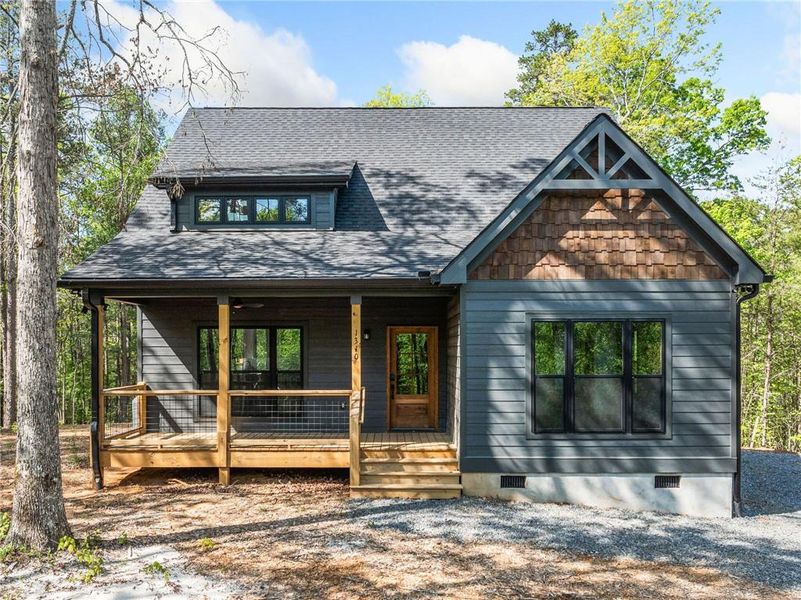 Front exterior of a new home in , Ellijay, GA, highlighting curb appeal (Image 25). Front exterior of a new home in , Ellijay, GA, highlighting curb appeal (Image 25).