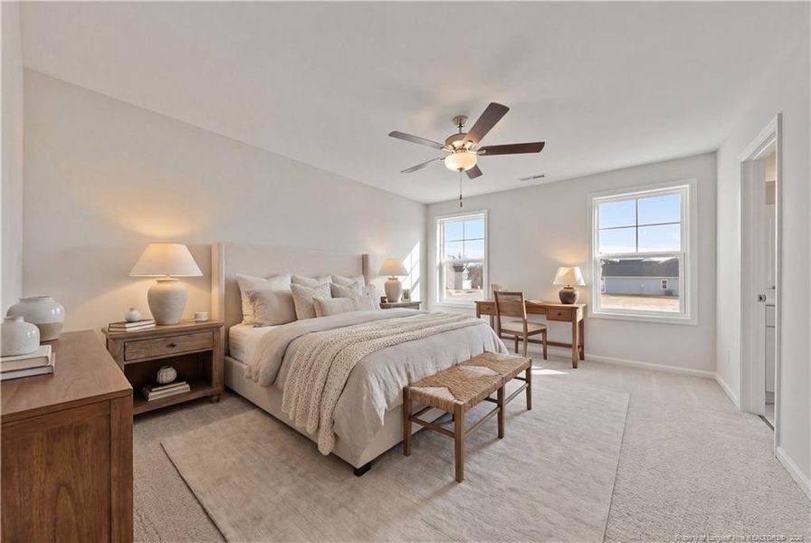 Virtually Staged-Primary Suite