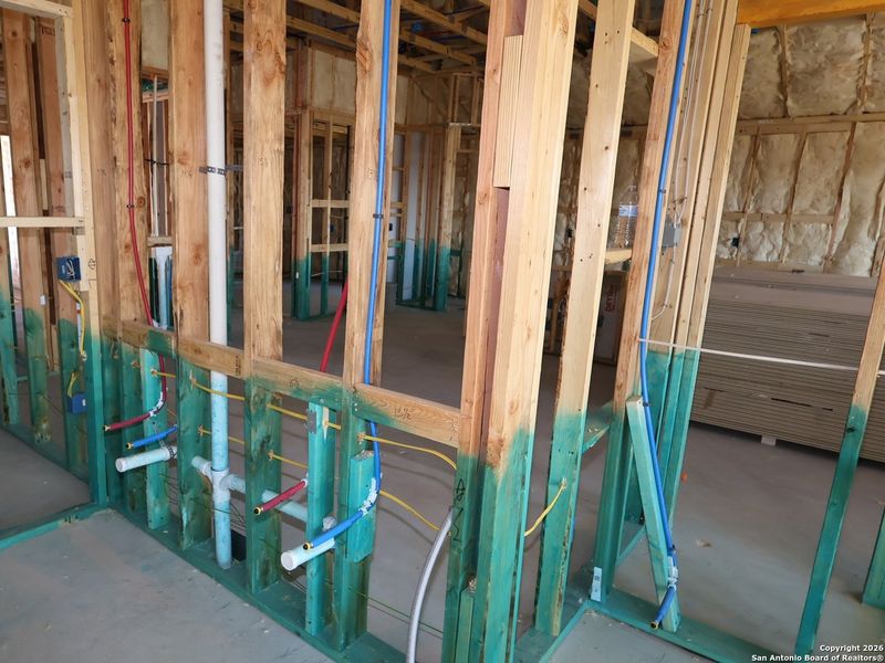 In-progress construction of a new home in Hunters Ranch, San Antonio, TX (Image 26).