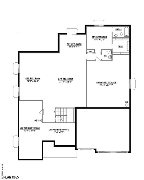 Plan C655 BASE BED