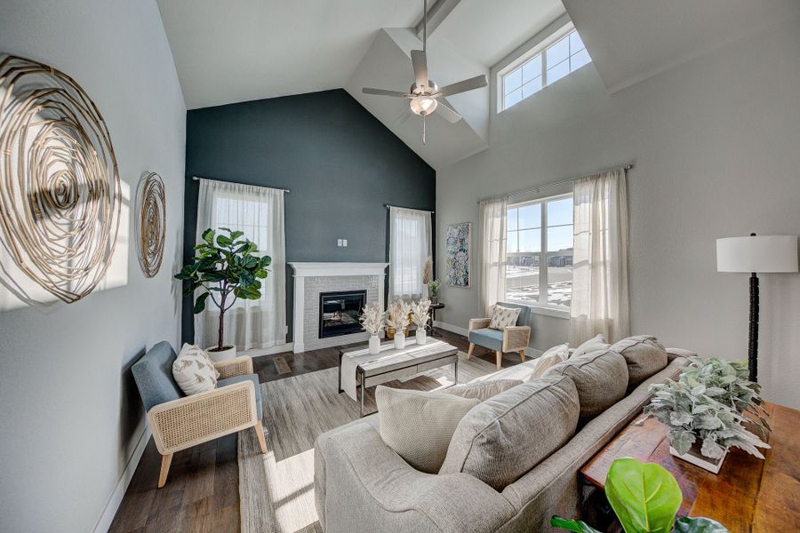 Representative furnished interior of a home built from the The Devon 2 by Landmark Homes in Highlands at Fox Hill, Longmont (Image 5).