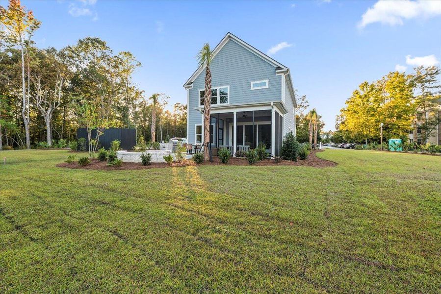 Exterior details and patio area of a home in Park's Edge at Carolina Bay, Charleston (Image 3).