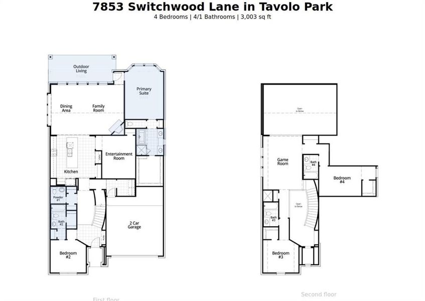 2D floor plan layout of this home in Tavolo Park, Fort Worth, TX (Image 4). 2D floor plan layout of this home in Tavolo Park, Fort Worth, TX (Image 4).