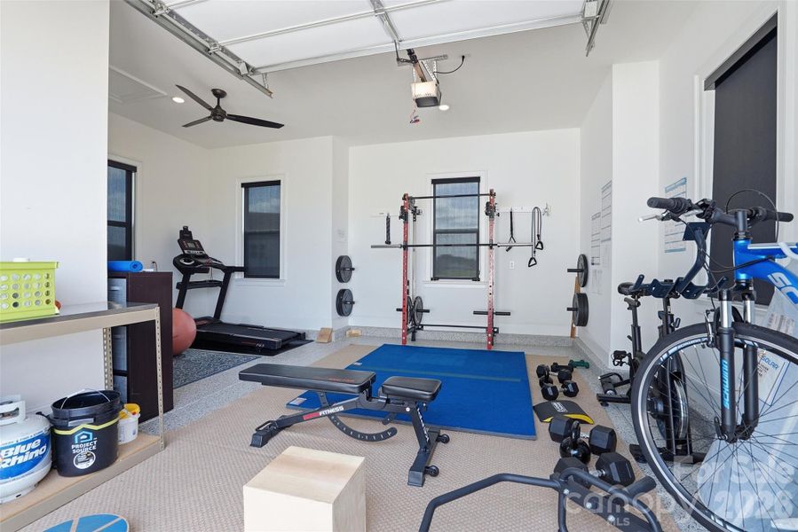 Gym in detached garage