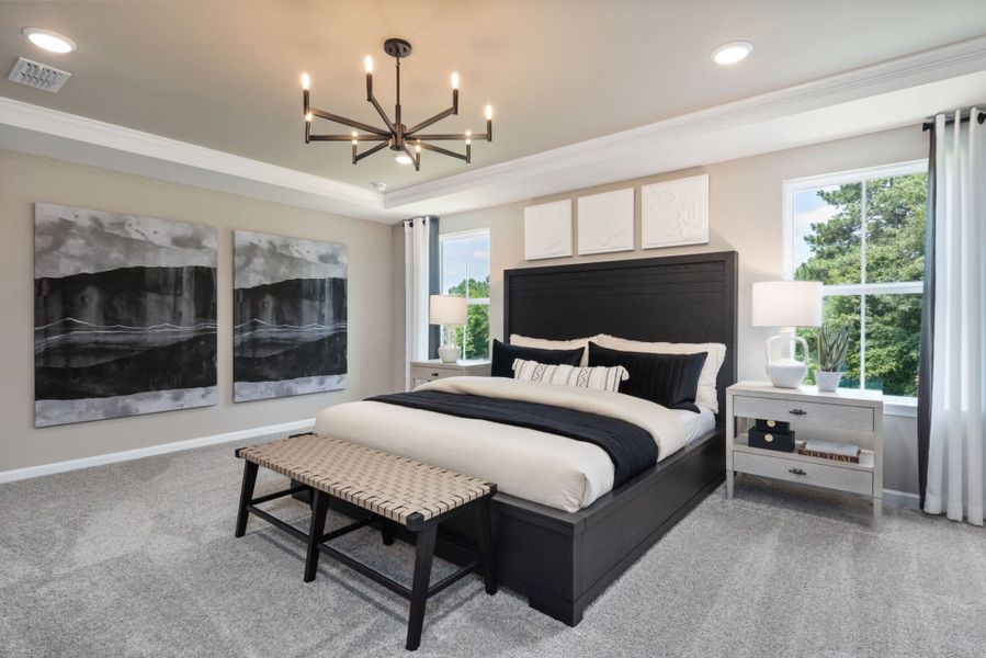 Furnished interior view inside a new home in Providence Oaks, Fuquay Varina (Image 9).