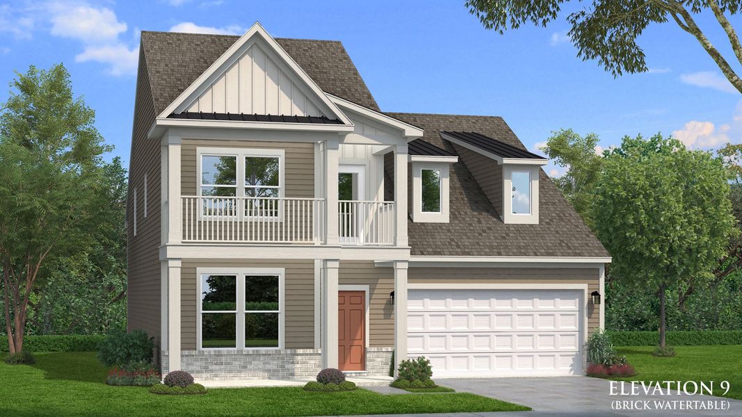 Representative exterior photo of a completed home built from the Lassiter by DRB Homes in Mason Glenn, Franklinton, NC (Image 33).