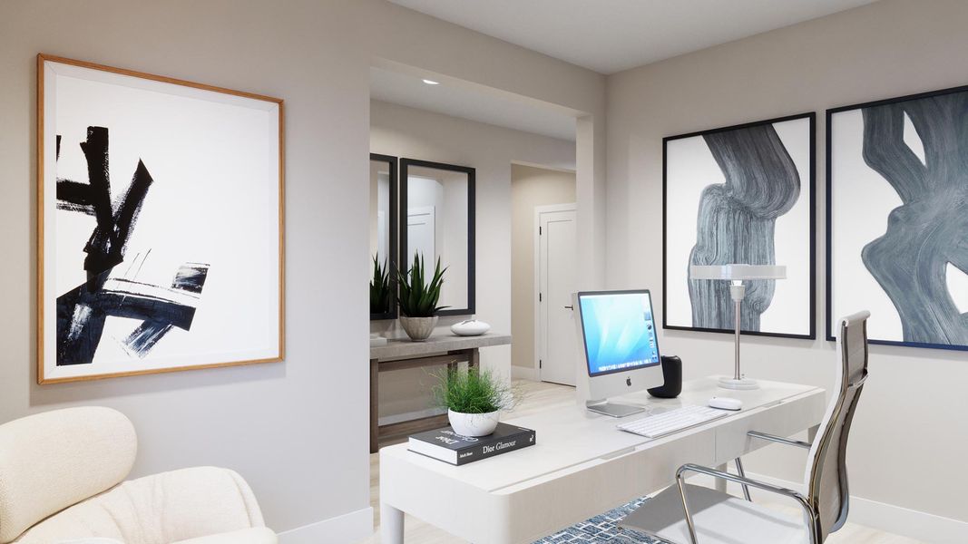 Representative furnished interior of a home built from the Kodee by Risewell Homes in Freedom at Anthem, Kyle (Image 12).