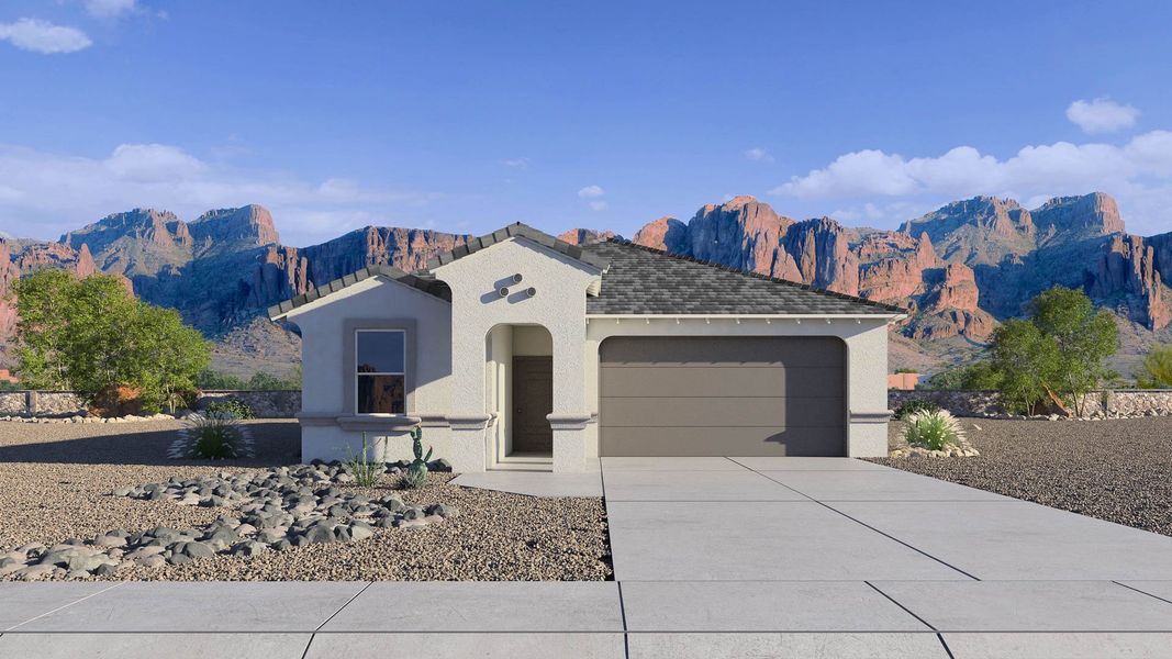 Representative exterior photo of a completed home built from the Caden by D.R. Horton in Upper Canyon, Phoenix, AZ (Image 2). Representative exterior photo of a completed home built from the Caden by D.R. Horton in Upper Canyon, Phoenix, AZ (Image 2).