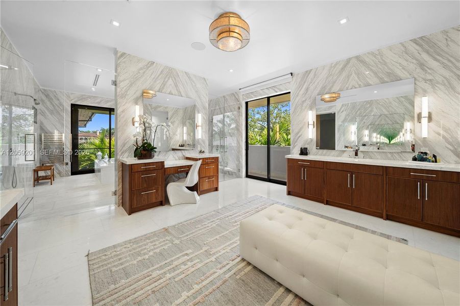 Furnished interior view inside a new home in , Coral Gables (Image 13).
