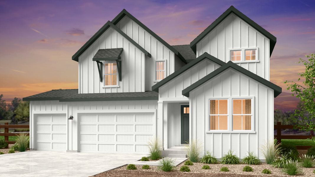 Representative exterior photo of a completed home built from the Fairmount | A Multi-Gen Home by Taylor Morrison in Macanta City Collection, Castle Rock, CO (Image 2).