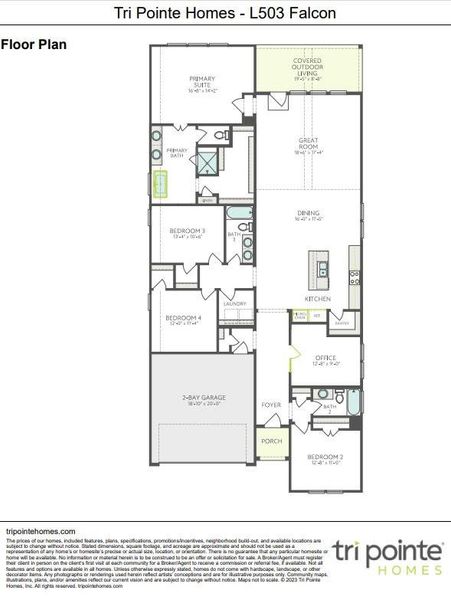 2D floor plan layout of this home in Woodson’s Reserve, Spring, TX (Image 6).