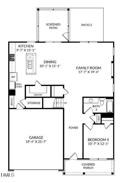 1st Floor Layout - Lot 64