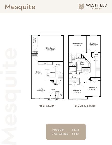 2D floor plan layout for the Mesquite by Westfield Homes in Jeans Creek, McKinney, TX (Image 1). 2D floor plan layout for the Mesquite by Westfield Homes in Jeans Creek, McKinney, TX (Image 1).