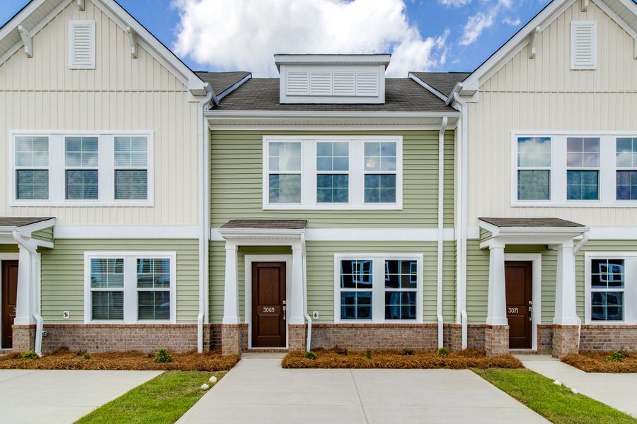 Front exterior of a new home in Astoria, Columbia, SC, highlighting curb appeal (Image 1). Front exterior of a new home in Astoria, Columbia, SC, highlighting curb appeal (Image 1).
