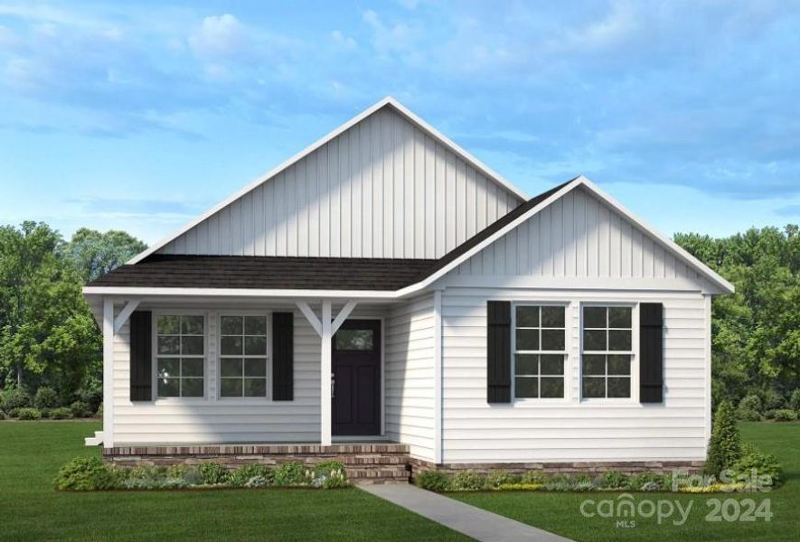 Front exterior of a new home in , Connelly Springs, NC, highlighting curb appeal (Image 6).