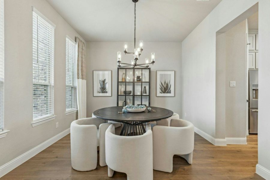 Representative furnished interior of a home built from the Reid by Kindred Homes in Oak Creek Ranch, Waxahachie (Image 8).