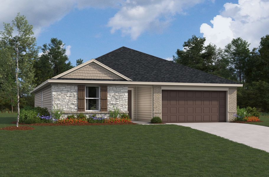 Representative exterior photo of a completed home built from the Allegheny by Beazer Homes in Sorella: Landmark Collection, Tomball, TX (Image 2).