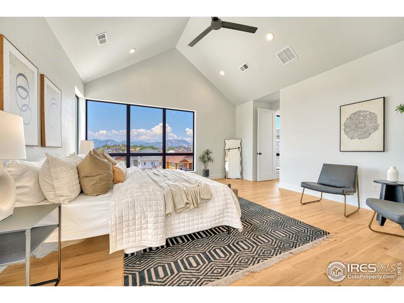 Breath Taking Mountain Views Primary Bedroom. Upper Level