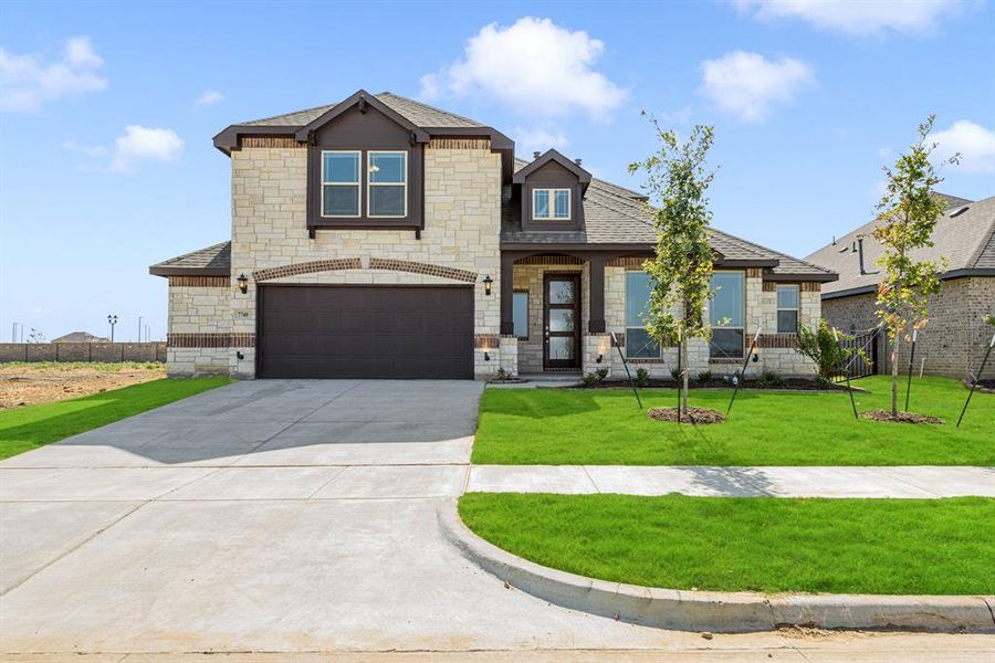 Front exterior of a new home in Silo Mills Classic 70, Cleburne, TX, highlighting curb appeal (Image 1).