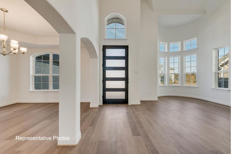 Representative unfurnished interior of a home built from the Grand Emerald III by Grand Homes in Cedar Ridge Estates, Grand Prairie (Image 10). Representative unfurnished interior of a home built from the Grand Emerald III by Grand Homes in Cedar Ridge Estates, Grand Prairie (Image 10).