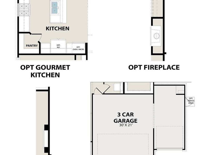 2D floor plan layout of this home in Meadow Ridge Estates, Josephine, TX (Image 3).