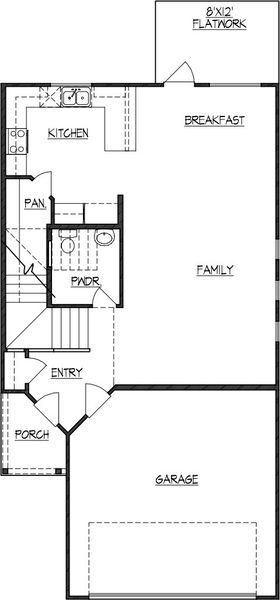 2D floor plan layout for the 1949 by Texas Homes in Trilogy Grove, Leon Valley, TX (Image 3).