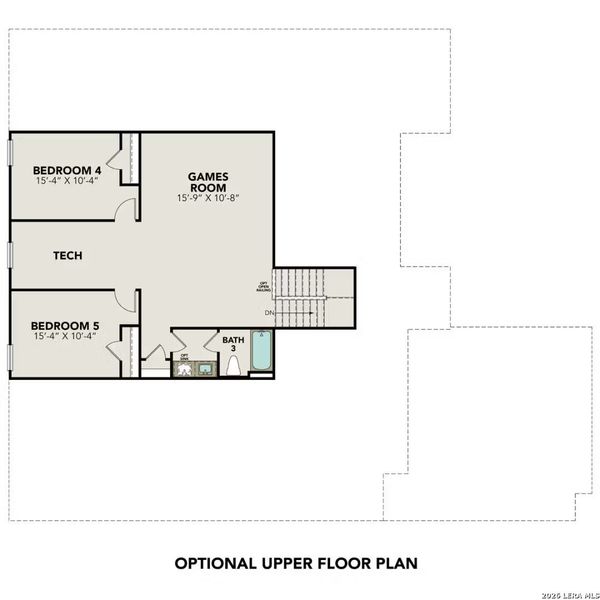 2D floor plan layout of this home in Potranco Oaks, Castroville, TX (Image 4).