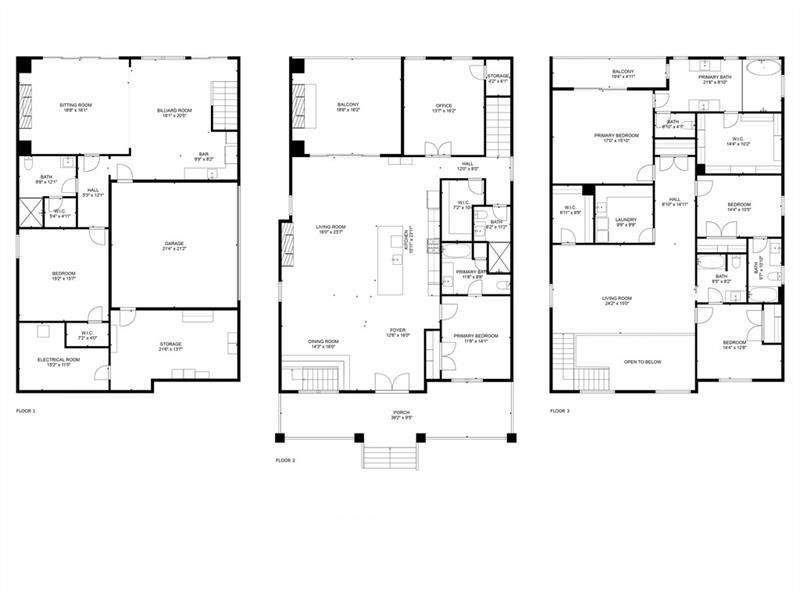 2D floor plan layout of this home in , Atlanta, GA (Image 5).