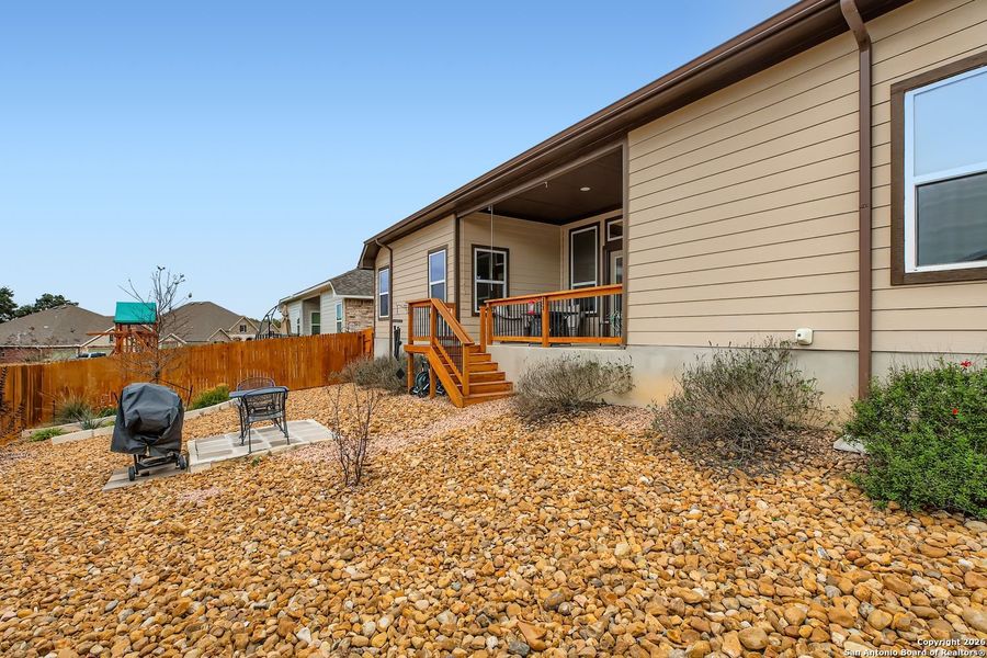 Exterior details and patio area of a home in , Spring Branch (Image 22).