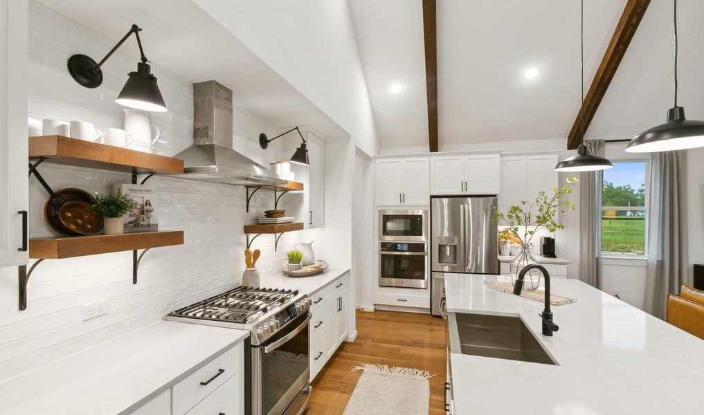 Kitchen with stainless appliances