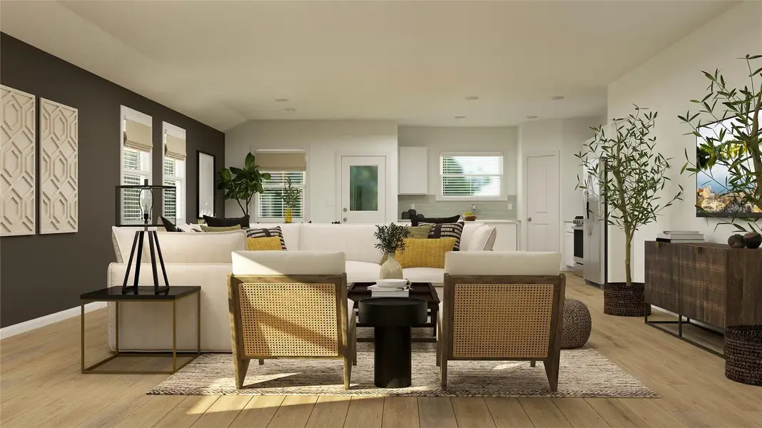 Furnished interior view inside a new home in Lively Ranch: Highlands Collection, Georgetown (Image 6).