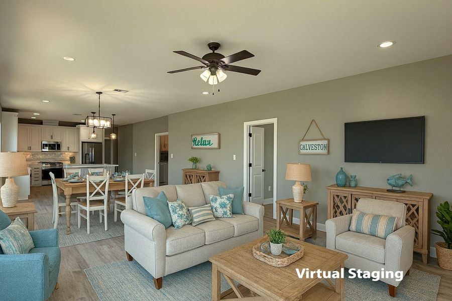 Furnished interior view inside a new home in , Bolivar Peninsula (Image 6).