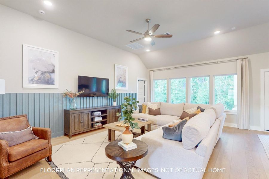 Furnished interior view inside a new home in Lone Star Landing, Montgomery (Image 8).
