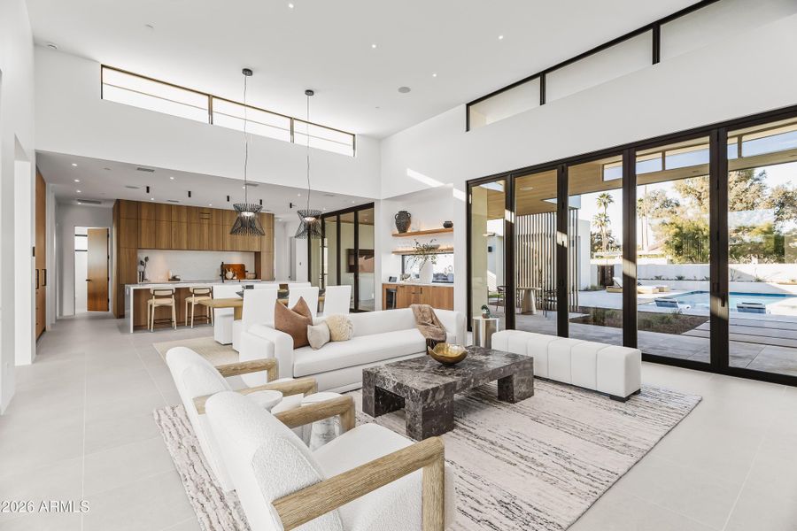 MAIN LIVING TO KITCHEN & DINING VIEW