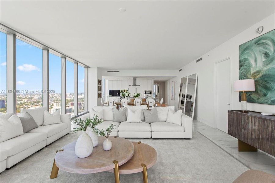 Furnished interior view inside a new home in , Miami (Image 29).