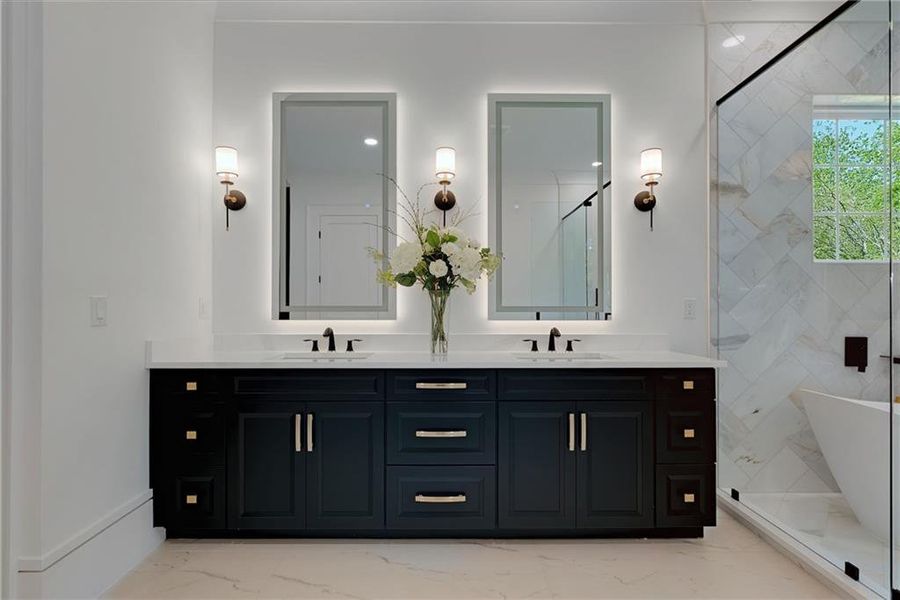 Furnished interior view inside a new home in , Monroe (Image 106).