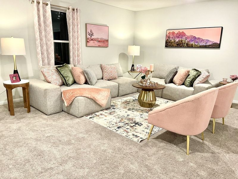 Furnished interior in a model home at Expressway Village in Wichita Falls (Image 18). Furnished interior in a model home at Expressway Village in Wichita Falls (Image 18).