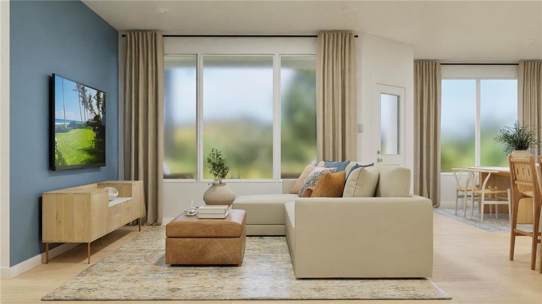 Furnished interior view inside a new home in Westview, Kissimmee (Image 7). Furnished interior view inside a new home in Westview, Kissimmee (Image 7).