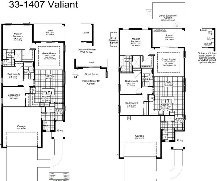 2D floor plan layout of this home in Vicenza Real Estate and Homes for Sale in North Venice, FL - Neal Communities, Nokomis, FL (Image 3).