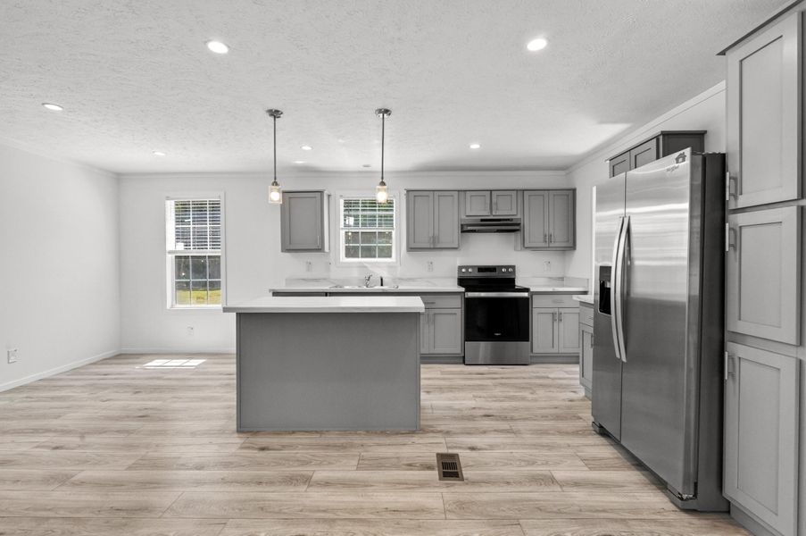 Furnished interior view inside a new home in , Cross (Image 8).