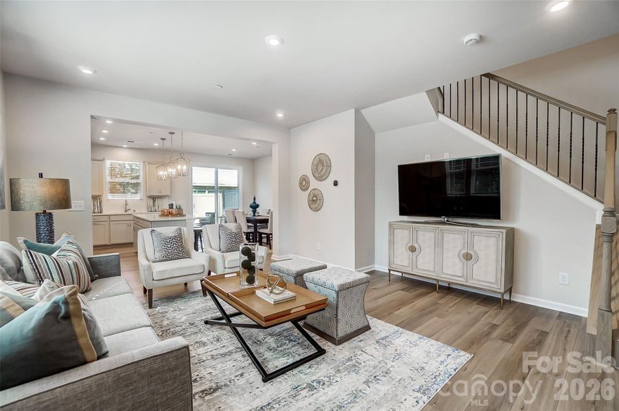 Living Room with View of Stairs-Photo Similar to Subject Property