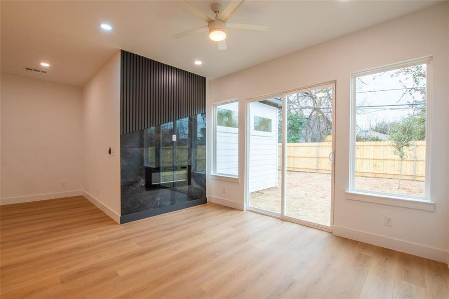 Living Room is Anchored by a Lovely Accent Wall!